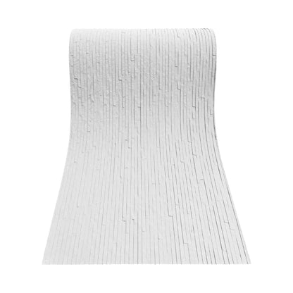 Panou decorativ din praf de piatra, Naimeed D7331, flexibil, ignifug, strat protector ceramic, rezistent la razele UV, 120x60x0.2 cm, alb