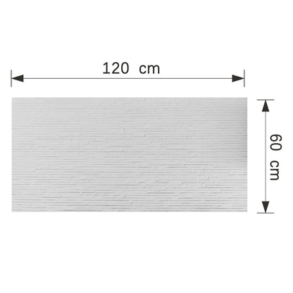 Set 14 panouri decorative din praf de piatra, Naimeed D7331, flexibile, ignifuge, strat protector ceramic, rezistente la razele UV, 120x60x0.2 cm, alb
