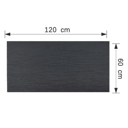 Set 16 panouri decorative din praf de piatra, Naimeed D7333, flexibile, ignifuge, strat protector ceramic, rezistente la razele UV, 120x60x0.2 cm, gri antracit