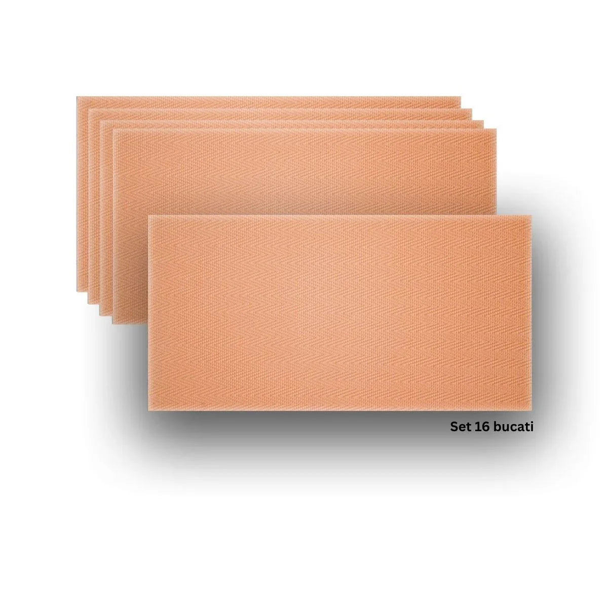 Panou decorativ din praf de piatra, Naimeed D7336, flexibil, ignifug, strat protector ceramic, rezistent la razele UV, 120x60x0.2 cm, portocaliu