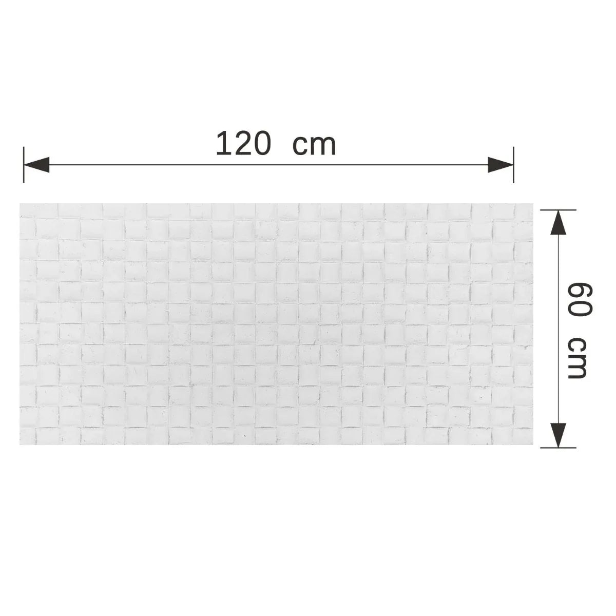 Set 10 panouri decorative din praf de piatra, Naimeed D7339, flexibile, ignifuge, strat protector ceramic, rezistente la razele UV, 120x60x0.2 cm, alb