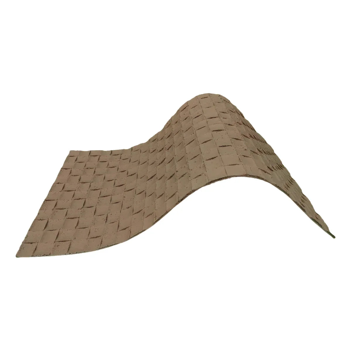 Set 6 panouri decorative din praf de piatra, Naimeed D7341, flexibile, ignifuge, strat protector ceramic, rezistente la razele UV, 120x60x0.2 cm, maro deschis
