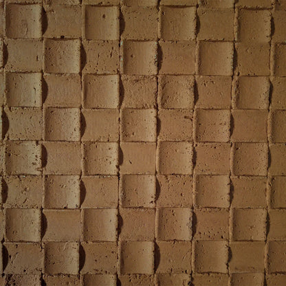 Set 9 panouri decorative din praf de piatra, Naimeed D7342, flexibile, ignifuge, strat protector ceramic, rezistente la razele UV, 120x60x0.2 cm, rosu caramiziu