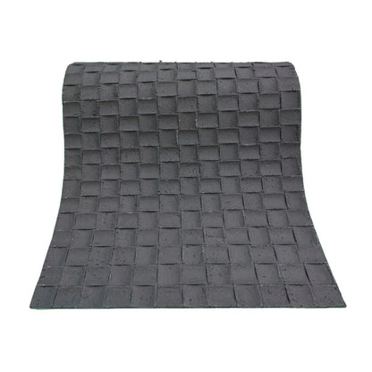 Set 9 panouri decorative din praf de piatra, Naimeed D7343, flexibile, ignifuge, strat protector ceramic, rezistente la razele UV, 120x60x0.2 cm, gri inchis