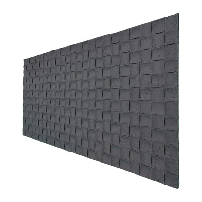 Set 9 panouri decorative din praf de piatra, Naimeed D7343, flexibile, ignifuge, strat protector ceramic, rezistente la razele UV, 120x60x0.2 cm, gri inchis