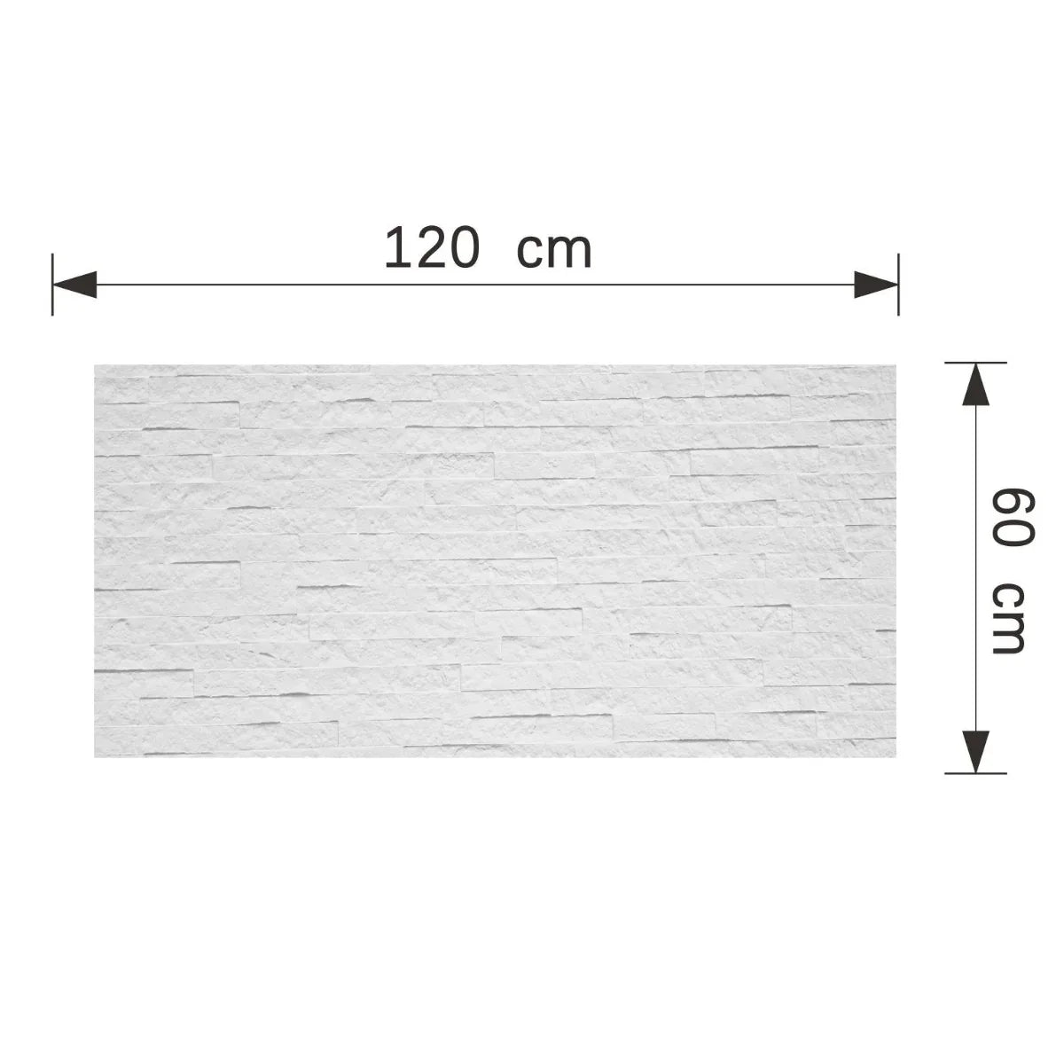 Set 12 panouri decorative din praf de piatra, Naimeed D7350, flexibile, ignifuge, strat protector ceramic, rezistente la razele UV, 120x60x0.2 cm, alb