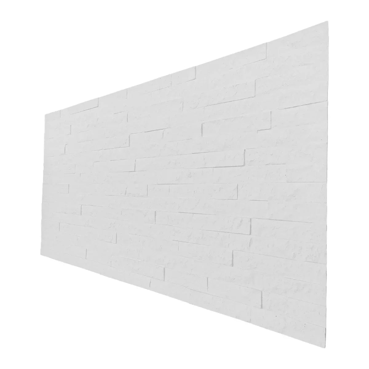 Set 12 panouri decorative din praf de piatra, Naimeed D7350, flexibile, ignifuge, strat protector ceramic, rezistente la razele UV, 120x60x0.2 cm, alb