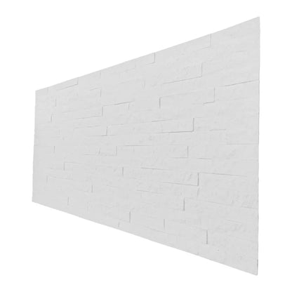 Set 12 panouri decorative din praf de piatra, Naimeed D7350, flexibile, ignifuge, strat protector ceramic, rezistente la razele UV, 120x60x0.2 cm, alb