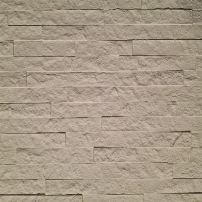 Set 12 panouri decorative din praf de piatra, Naimeed D7351, flexibile, ignifuge, strat protector ceramic, rezistente la razele UV, 120x60x0.2 cm, bej vanilie