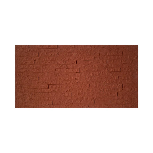 Panou decorativ din praf de piatra, Naimeed D7352, flexibil, ignifug, strat protector ceramic, rezistent la razele UV, 120x60x0.2 cm, rosu caramiziu