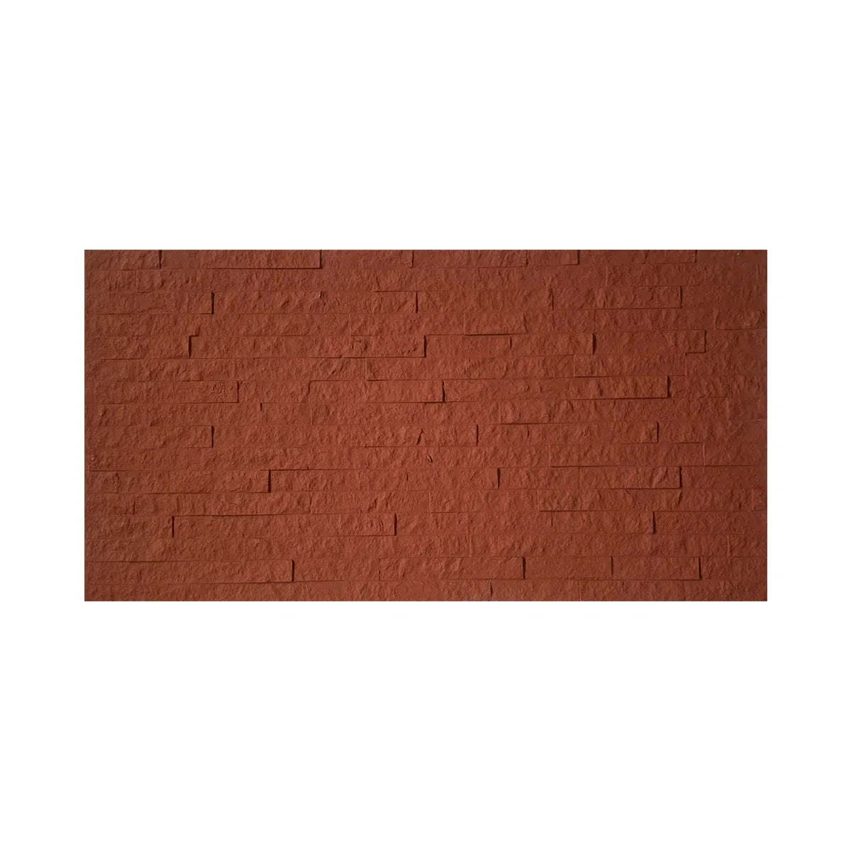 Set 12 panouri decorative din praf de piatra, Naimeed D7352, flexibile, ignifuge, strat protector ceramic, rezistente la razele UV, 120x60x0.2 cm, rosu caramiziu