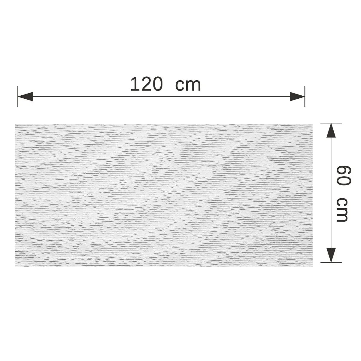 Set 12 panouri decorative din praf de piatra, Naimeed D7356, flexibile, ignifuge, strat protector ceramic, rezistente la razele UV, 120x60x0.2 cm, alb