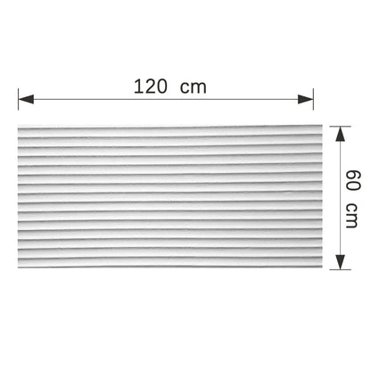 Set 10 panouri decorative din praf de piatra, Naimeed D7359, flexibile, ignifuge, strat protector ceramic, rezistente la razele UV, 120x60x0.2 cm, alb