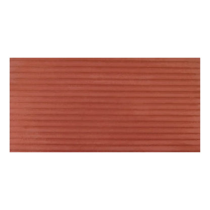 Set 12 panouri decorative din praf de piatra, Naimeed D7361, flexibile, ignifuge, strat protector ceramic, rezistente la razele UV, 120x60x0.2 cm, rosu caramiziu