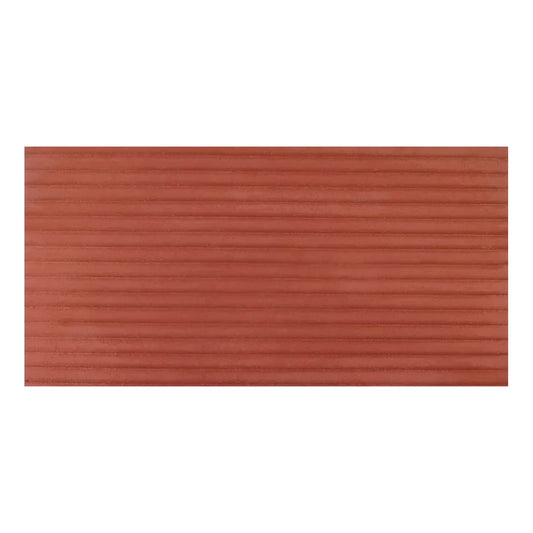 Panou decorativ din praf de piatra, Naimeed D7361, flexibil, ignifug, strat protector ceramic, rezistent la razele UV, 120x60x0.2 cm, rosu caramiziu