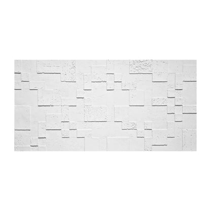 Set 12 panouri decorative din praf de piatra, Naimeed D7362, flexibile, ignifuge, strat protector ceramic, rezistente la razele UV, 120x60x0.2 cm, alb