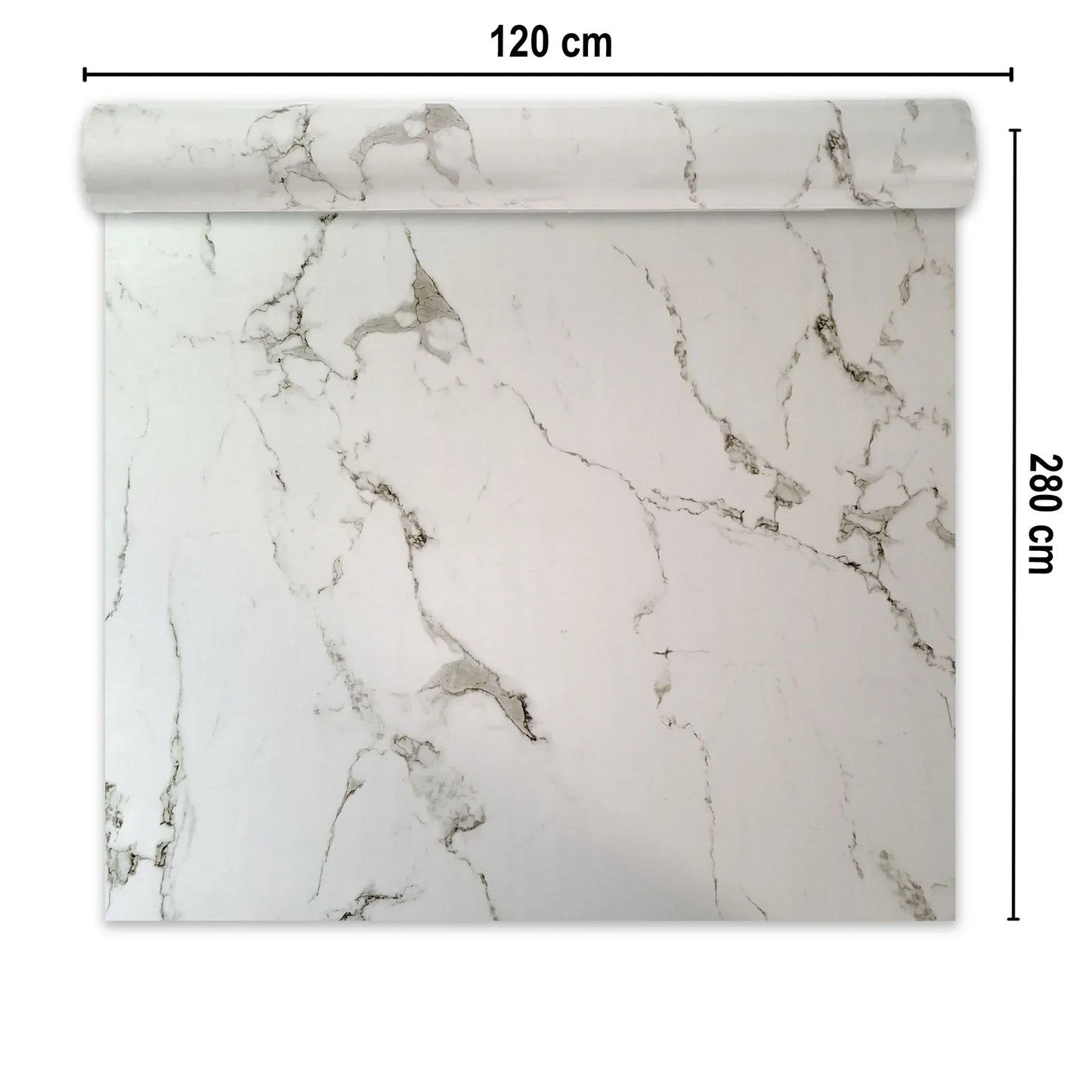 Rola panou autoadeziv, Naimeed D7365, design modern, 2.5mm grosime, 120x280cm, Alb