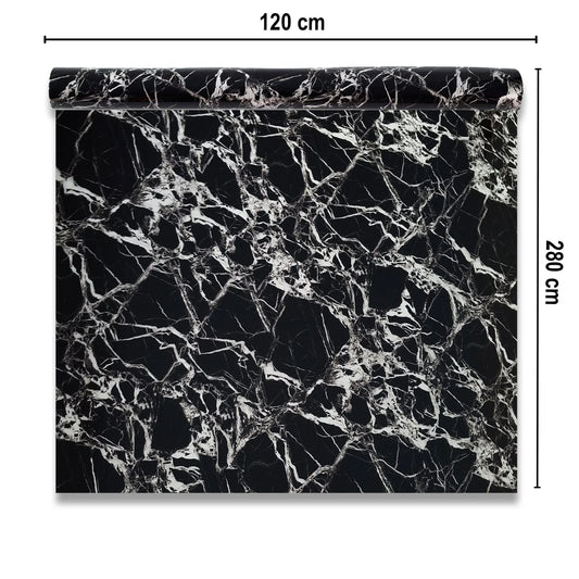 Rola panou autoadeziv, Naimeed D7373, design modern, 2.5mm grosime, 120x280cm, Negru