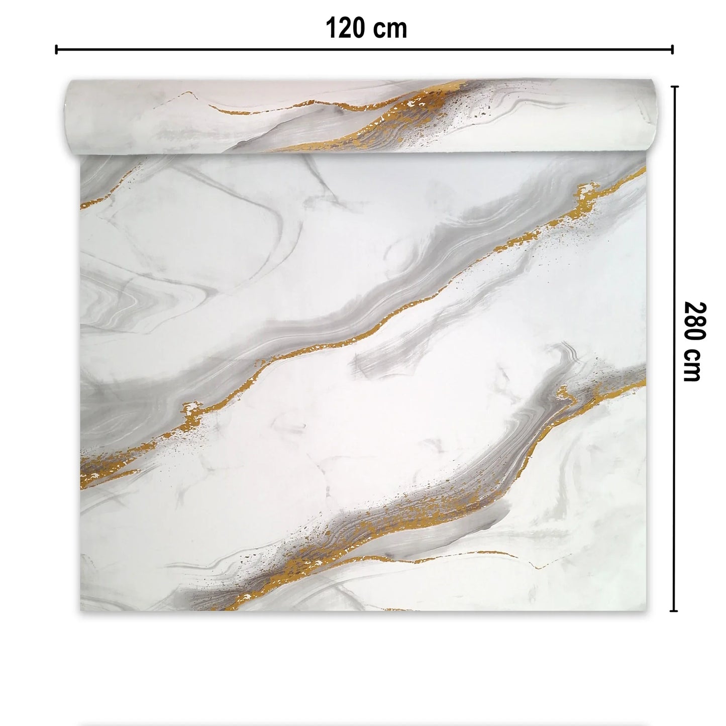 Rola panou autoadeziv, Naimeed D7385, design modern, 2.5mm grosime, 120x280cm, Alb
