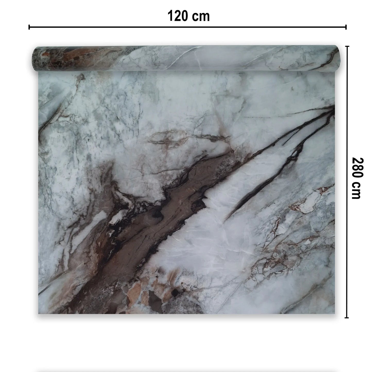 Rola panou autoadeziv, Naimeed D7393, design modern, 2.5mm grosime, 120x280cm, Maro