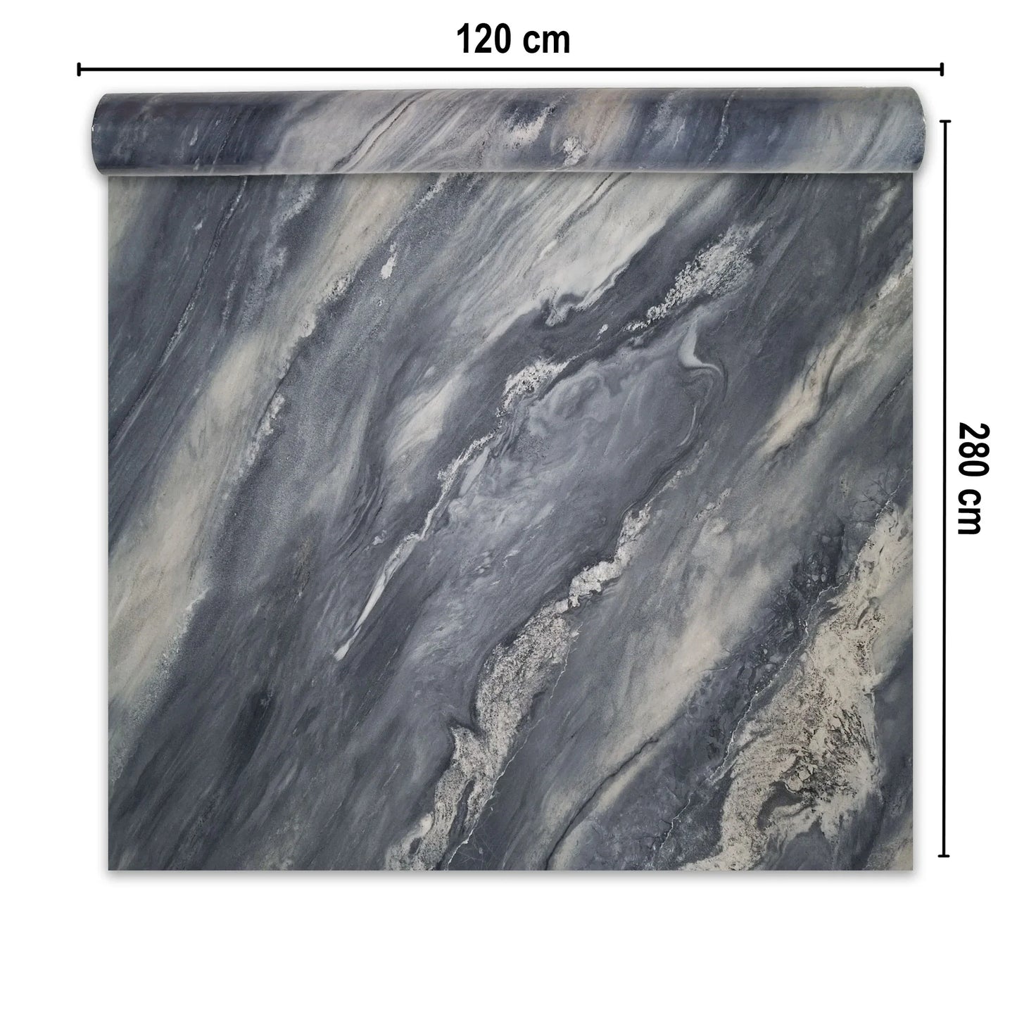 Rola panou autoadeziv, Naimeed D7394, design modern, 2.5mm grosime, 120x280cm, Gri albastrui