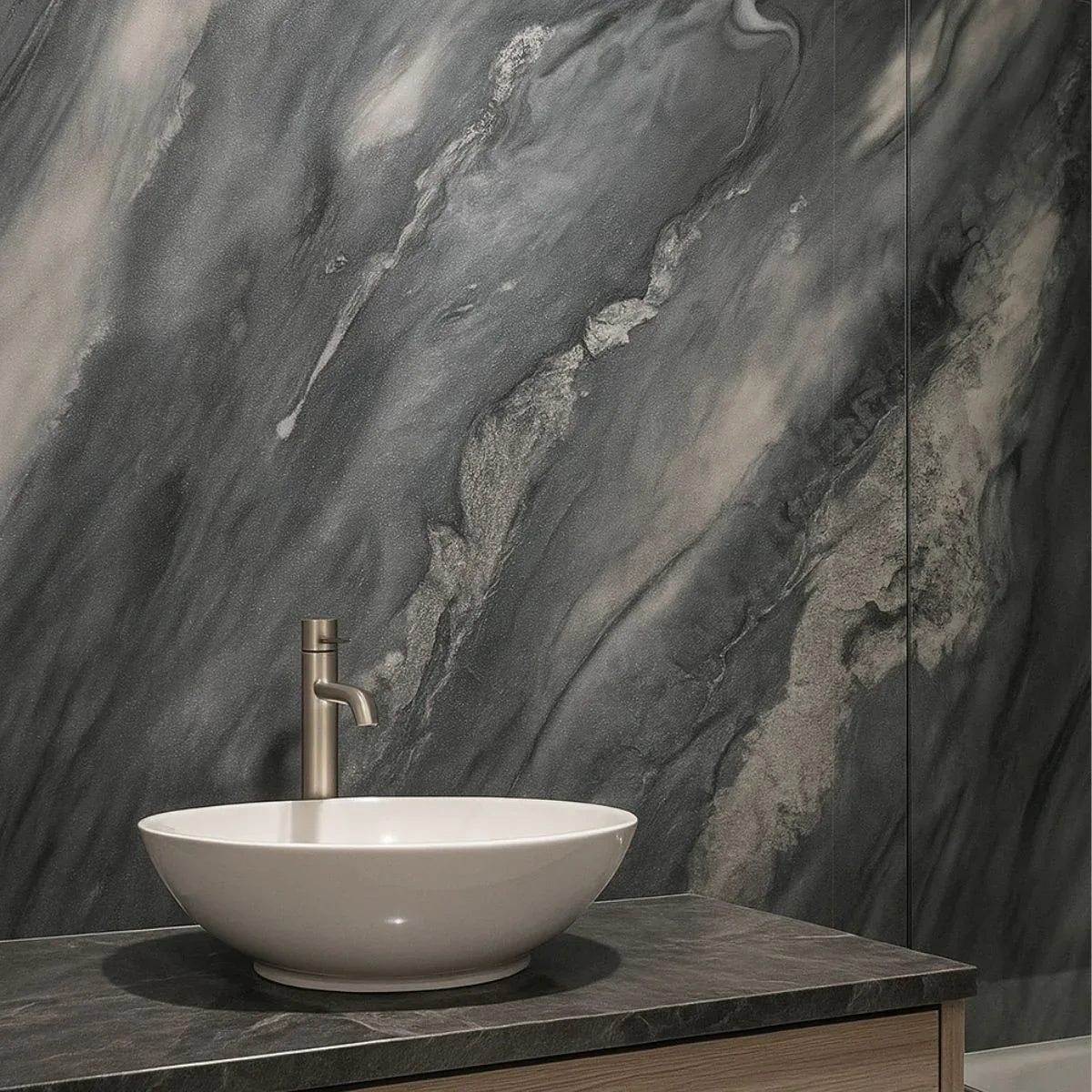 Rola panou autoadeziv, Naimeed D7394, design modern, 2.5mm grosime, 120x280cm, Gri albastrui