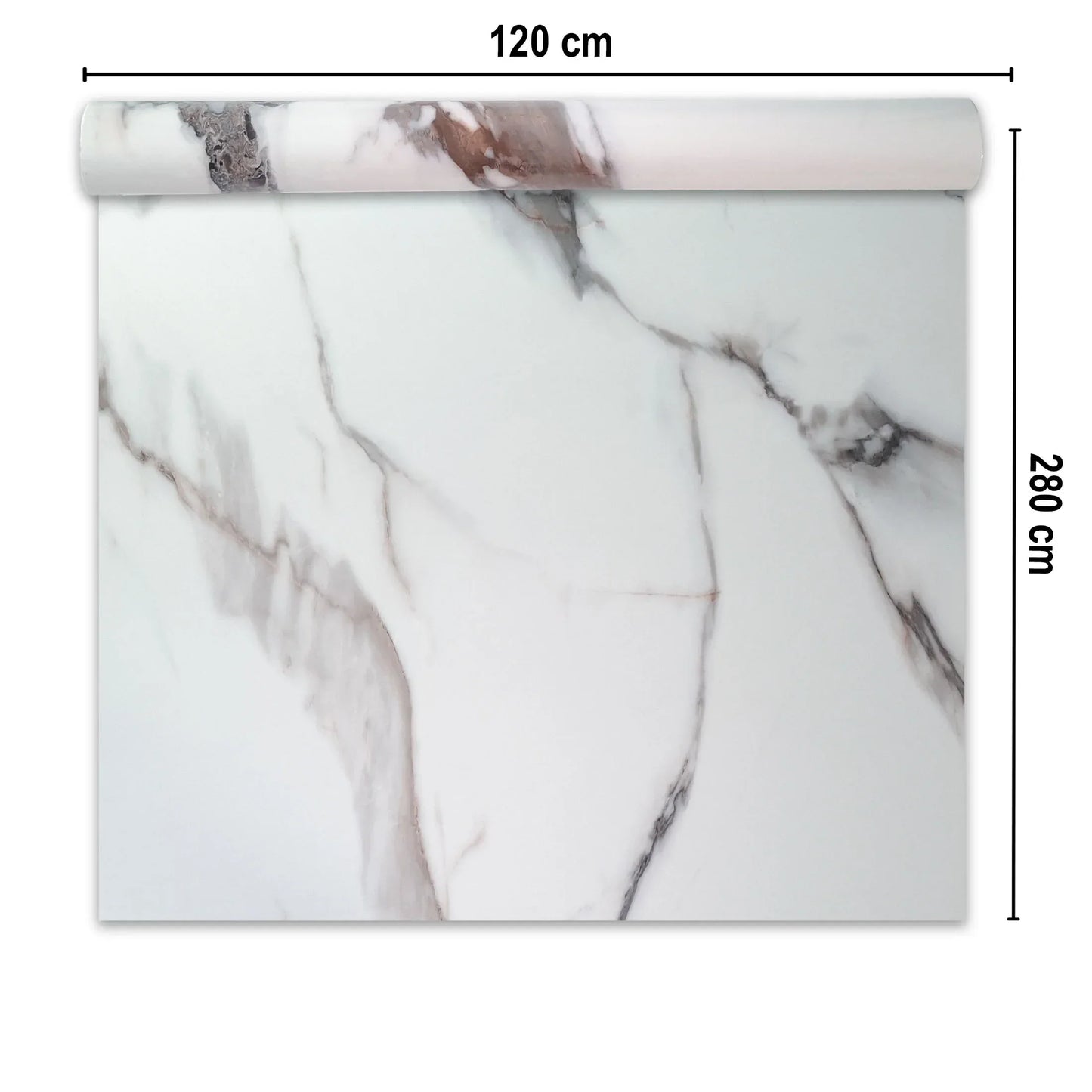 Rola panou autoadeziv, Naimeed D7395, design modern, 2.5mm grosime, 120x280cm, Alb