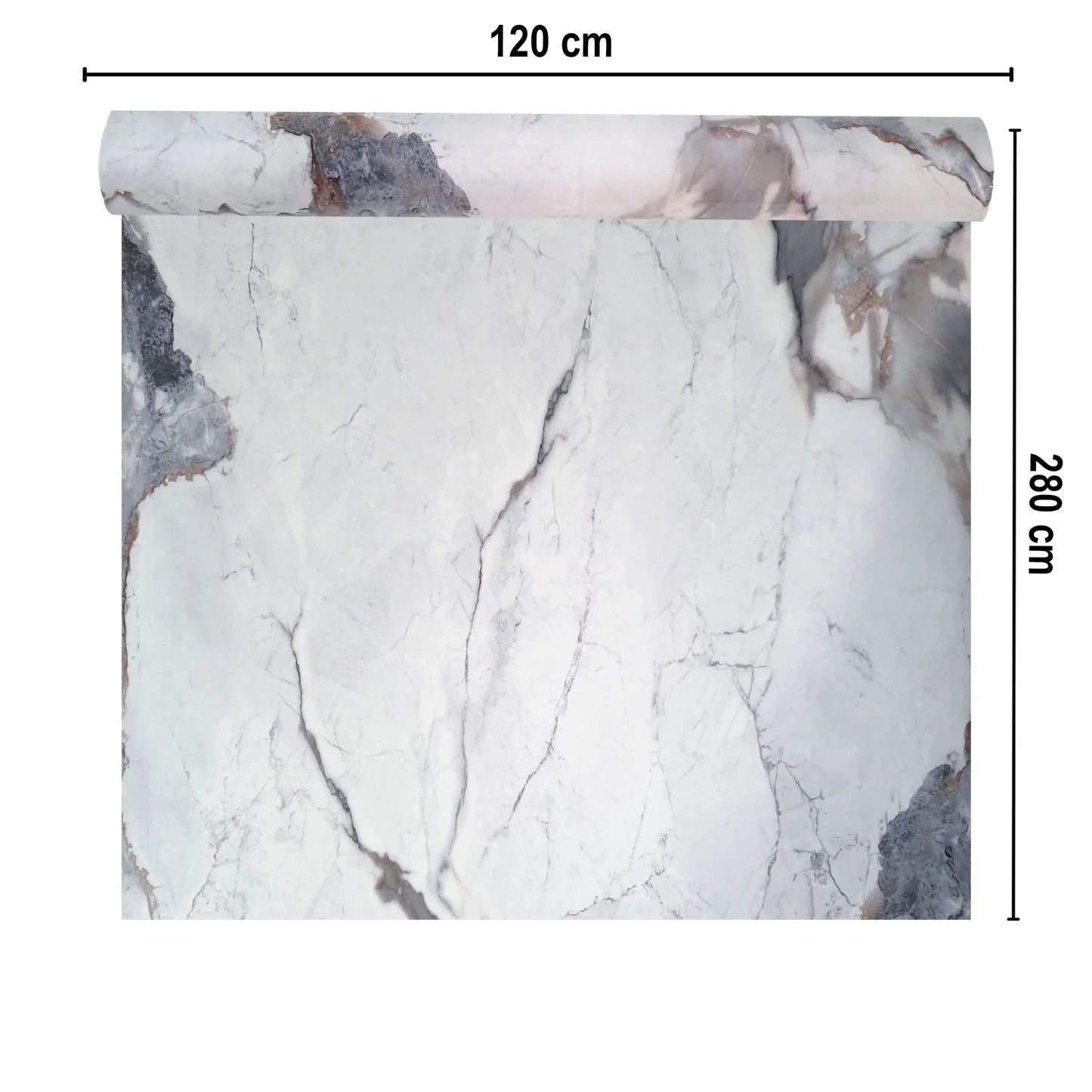 Rola panou autoadeziv, Naimeed D7396, design modern, 2.5mm grosime, 120x280cm, Multicolor