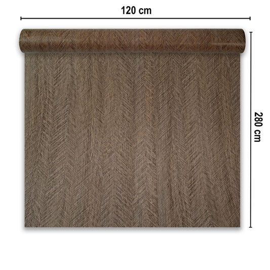 Rola panou autoadeziv, PVC premium, Naimeed D7412,  textura usor in relief, cu aspect lemnos, 2.5mm grosime, 120x280cm, Maro