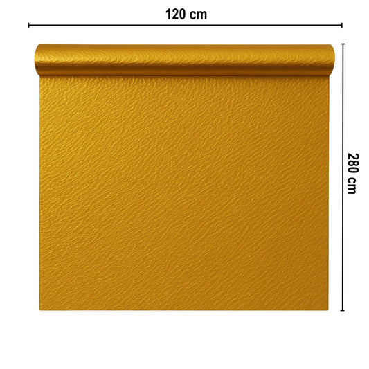 Rola panou autoadeziv, PET premium, Naimeed D7426, design 3D cu model in relief, 2.5mm grosime, 120x280cm, Auriu