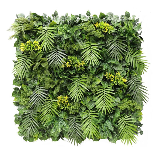 Panou din plante artificiale,cu frunze, Naimeed D7429, Verde, 100x100 cm