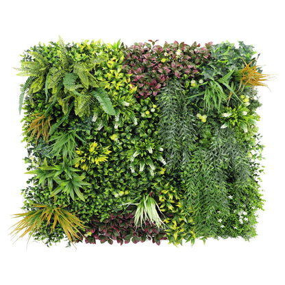 Panou din plante artificiale,cu frunze, Naimeed D7436, Multicolor, 100x100 cm