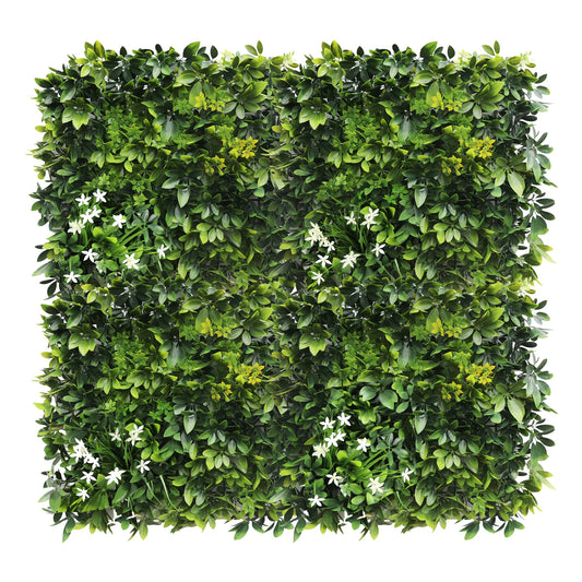 Panou din plante artificiale,cu frunze, Naimeed D7440, Verde, 100x100 cm