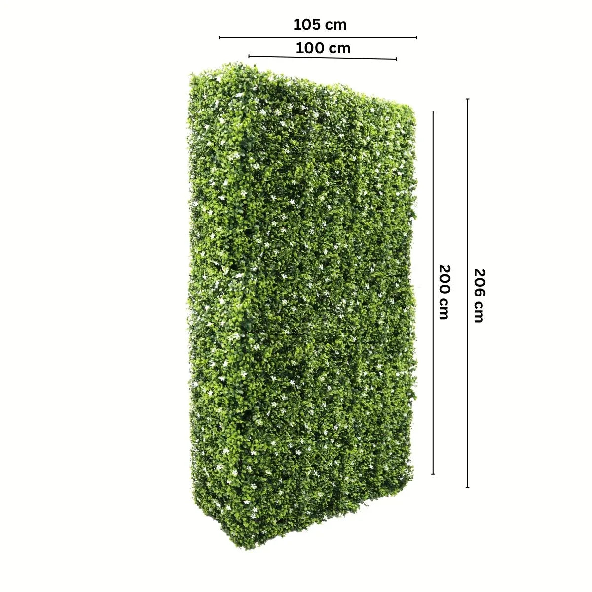 Gard viu din plante artifciciale, cu structura din metal, Naimeed D7460, dimensiuni 206x105x33cm