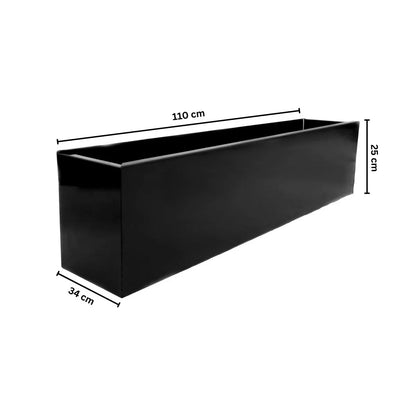 Suport metalic pentru imitatie gard viu, Naimeed D7461, elegant, rezistent și versatil, Dimensiuni 110x34x25cm, Negru