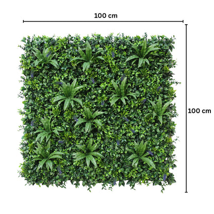 Panou din plante artificiale,cu frunze, Naimeed D7477, Verde, 100x100 cm