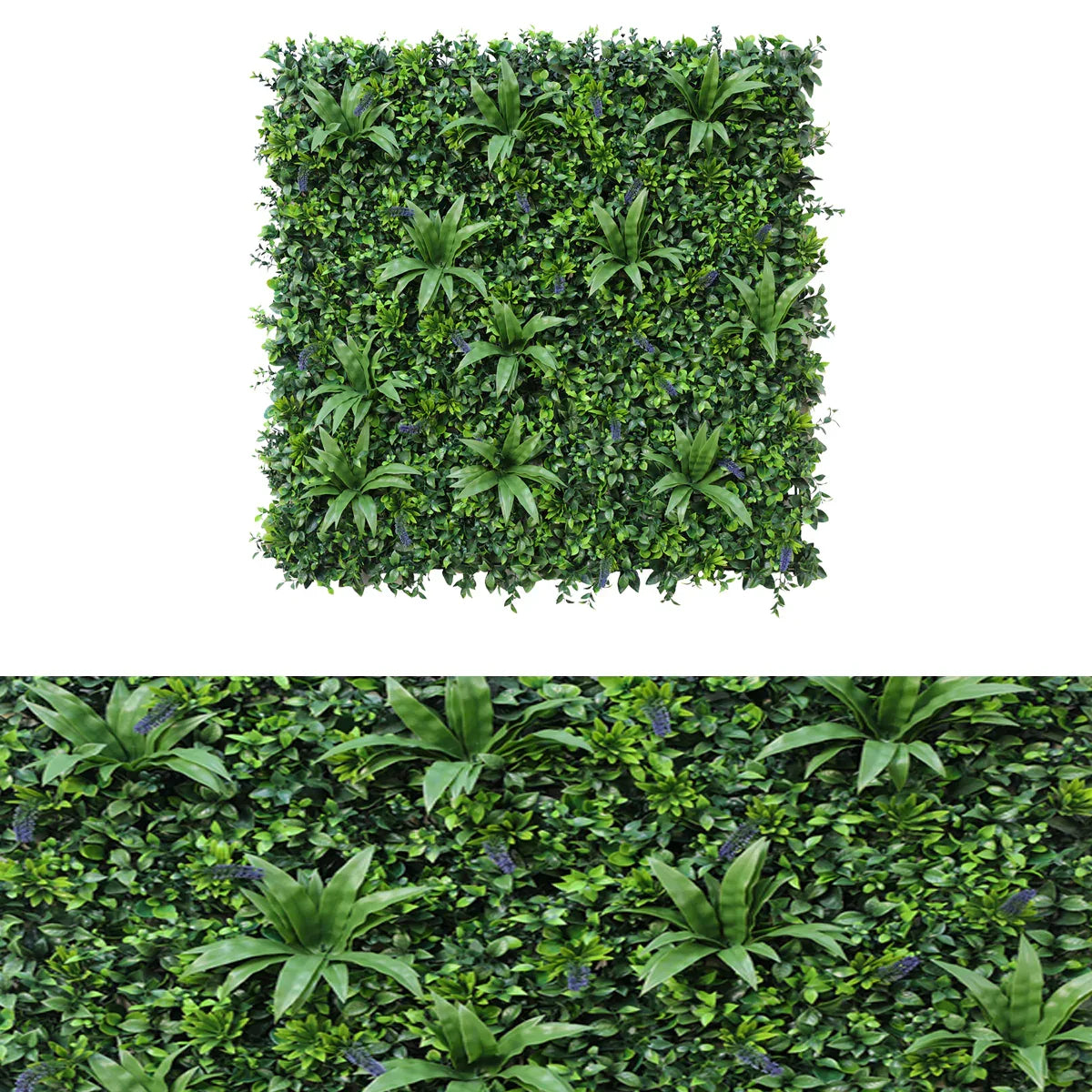 Panou din plante artificiale,cu frunze, Naimeed D7477, Verde, 100x100 cm