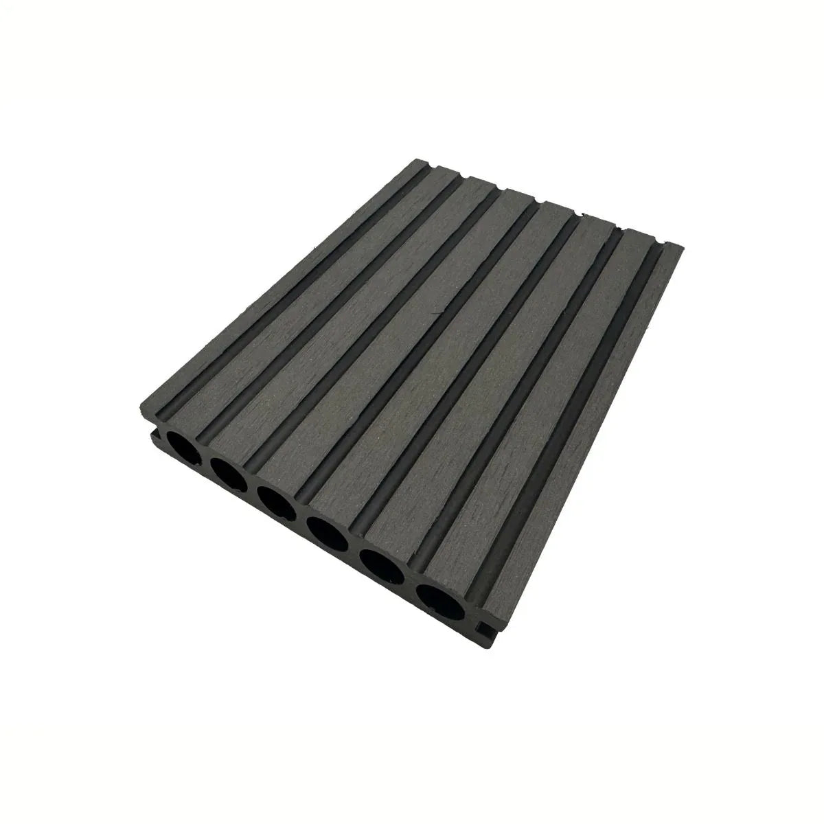Pardoseala decking terasa din compozit WPC, Naimeed D7481, rezistenta sporita, 280x14x2.5cm, Gri inchis