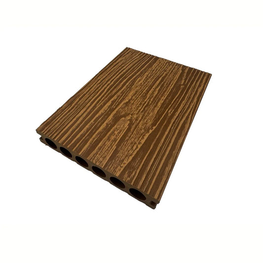 Pardoseala decking terasa din compozit WPC, Naimeed D7482, rezistenta sporita, 280x14x2.5cm, Maro tec