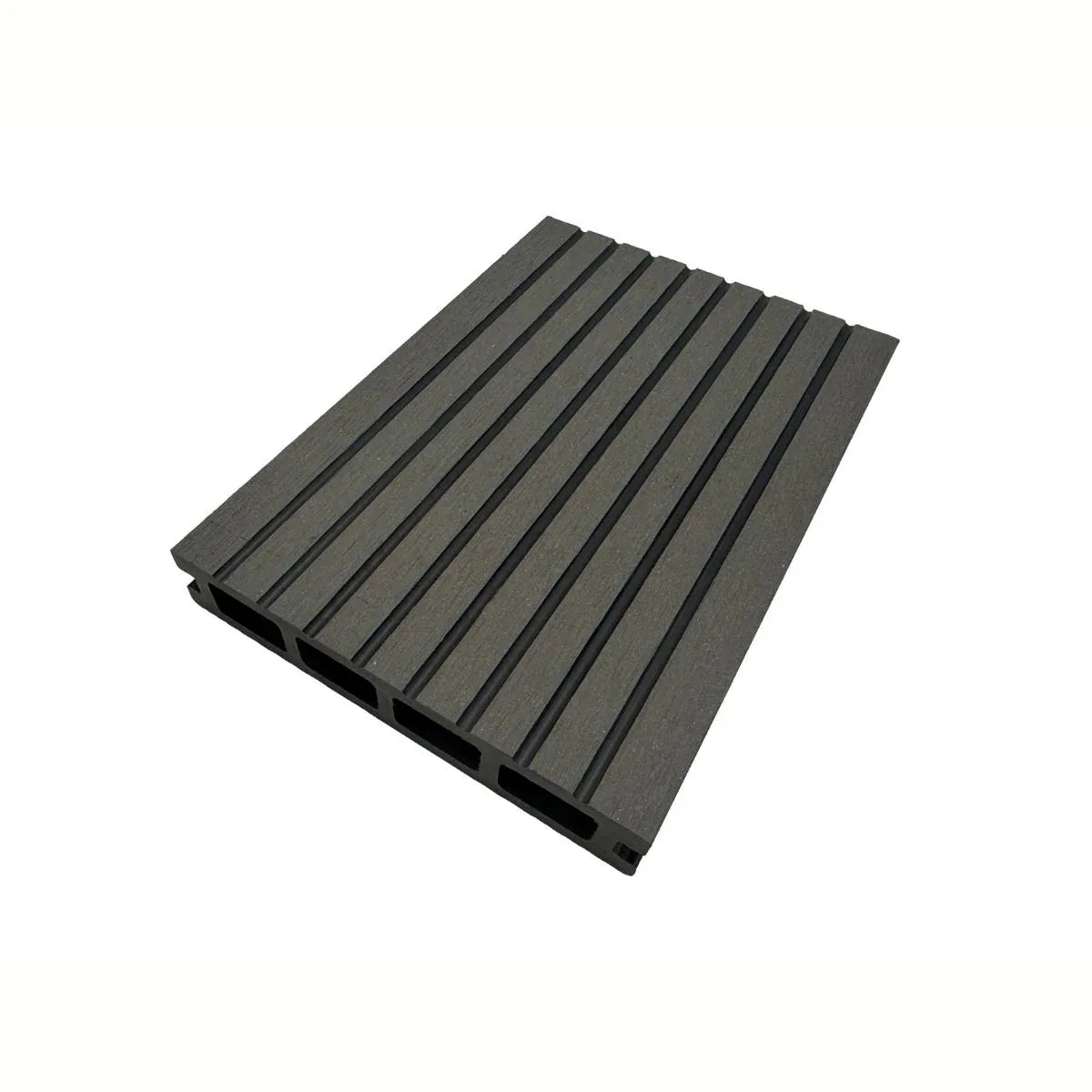 Pardoseala decking terasa din compozit WPC, Naimeed D7485, 280x14x2.5cm, Gri inchis