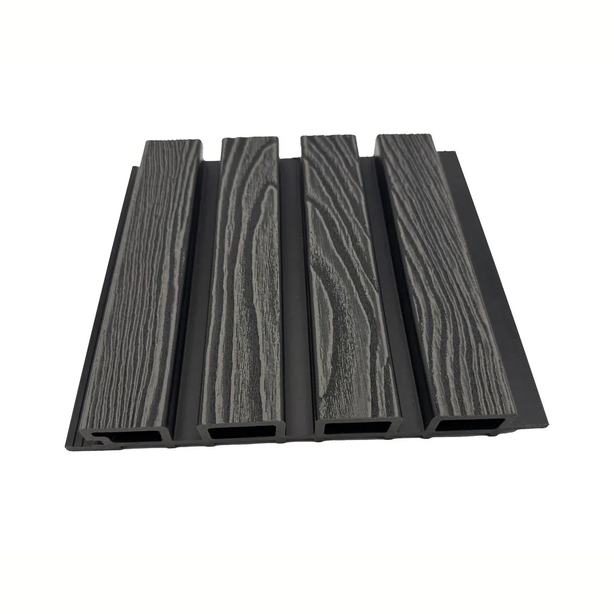 Lambriu decorativ WPC, reliefat, pentru exterior, montaj rapid, rezistenta ridicata, Naimeed D7491, 280x22x2.6cm, Stejar gri