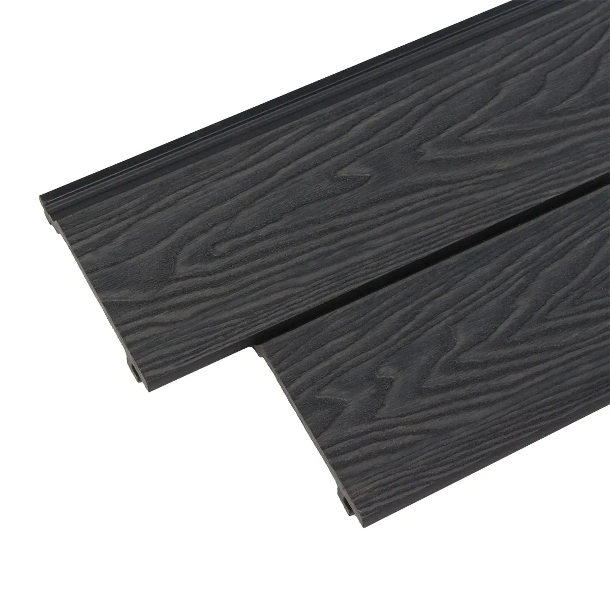 Lambriu decorativ riflaj WPC, pentru exterior, montaj rapid, rezistenta ridicata, Naimeed D7497, 280x14.8x2.1cm, Stejar gri
