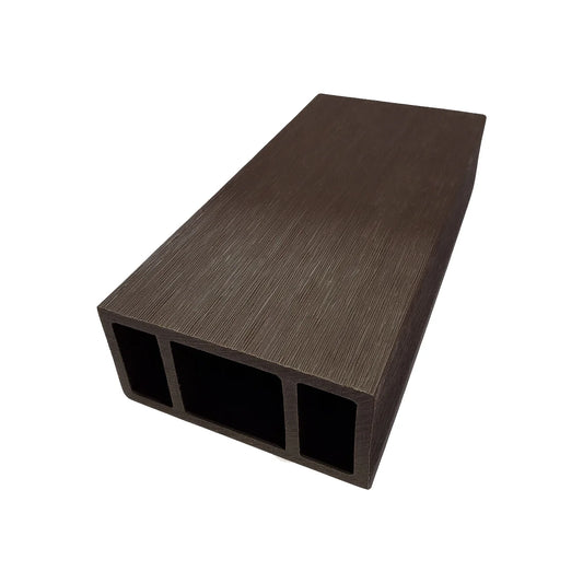 Profil dreptunghiular ranforsat din WPC co-extrudat, Naimeed D7502, 280×10×5 cm, maro închis