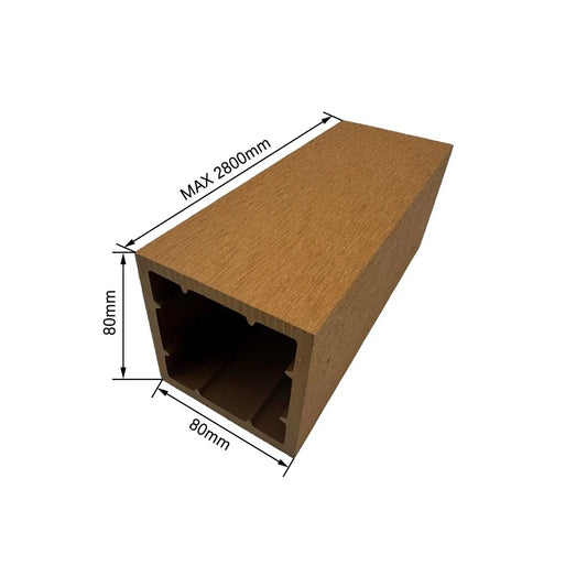 Profil ranforsat din WPC co-extrudat, Naimeed D7509, 280×8×8 cm, teac