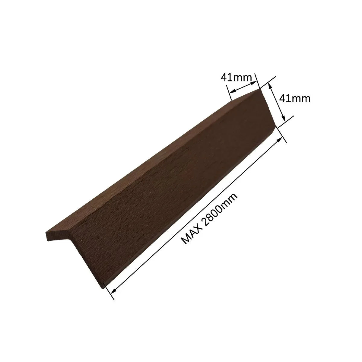 Cornier Perimetral, exterior, din compozit WPC ,cu strat coextrudat protector Naimeed D7510, Dimensiuni 280X4.1X4.1cm, Maro