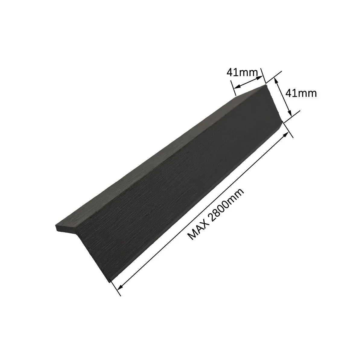 Cornier Perimetral, exterior, din compozit WPC ,cu strat coextrudat protector Naimeed D7511, Dimensiuni 280X4.1X4.1cm, Gri