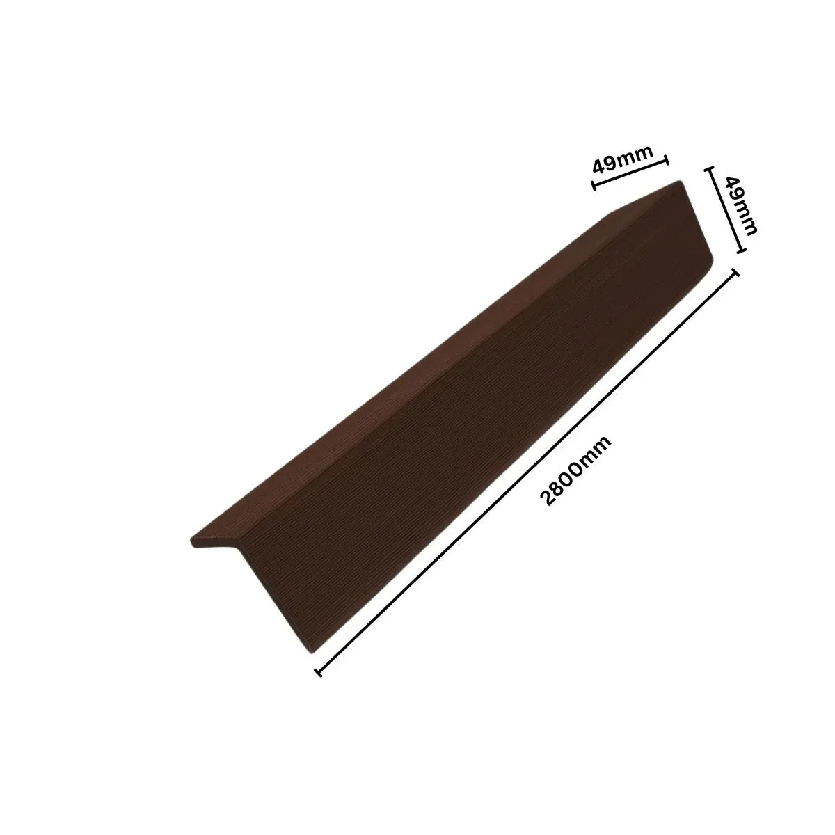 Cornier Perimetral, exterior, din compozit WPC ,cu strat coextrudat protector Naimeed D7514, Dimensiuni 280X4.9X4.9cm, Maro inchis