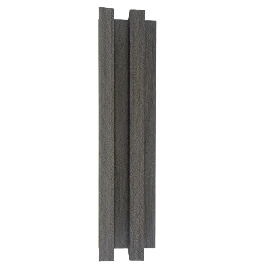 Panou decorativ riflaj WPC, montaj rapid, rezistenta ridicata, Naimeed D7518, 260x21.4x6cm, gri