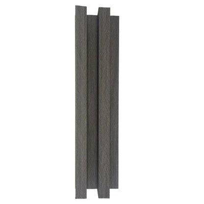 Panou decorativ riflaj WPC, montaj rapid, rezistenta ridicata, Naimeed D7518, 260x21.4x6cm, gri