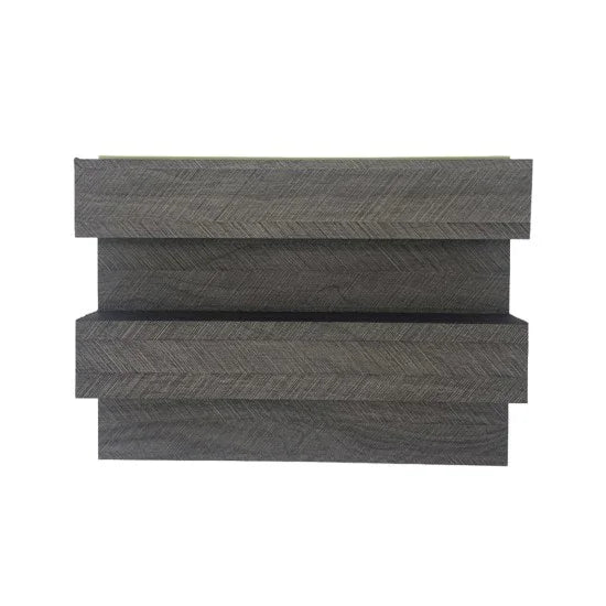 Panou decorativ riflaj WPC, montaj rapid, rezistenta ridicata, Naimeed D7518, 260x21.4x6cm, gri